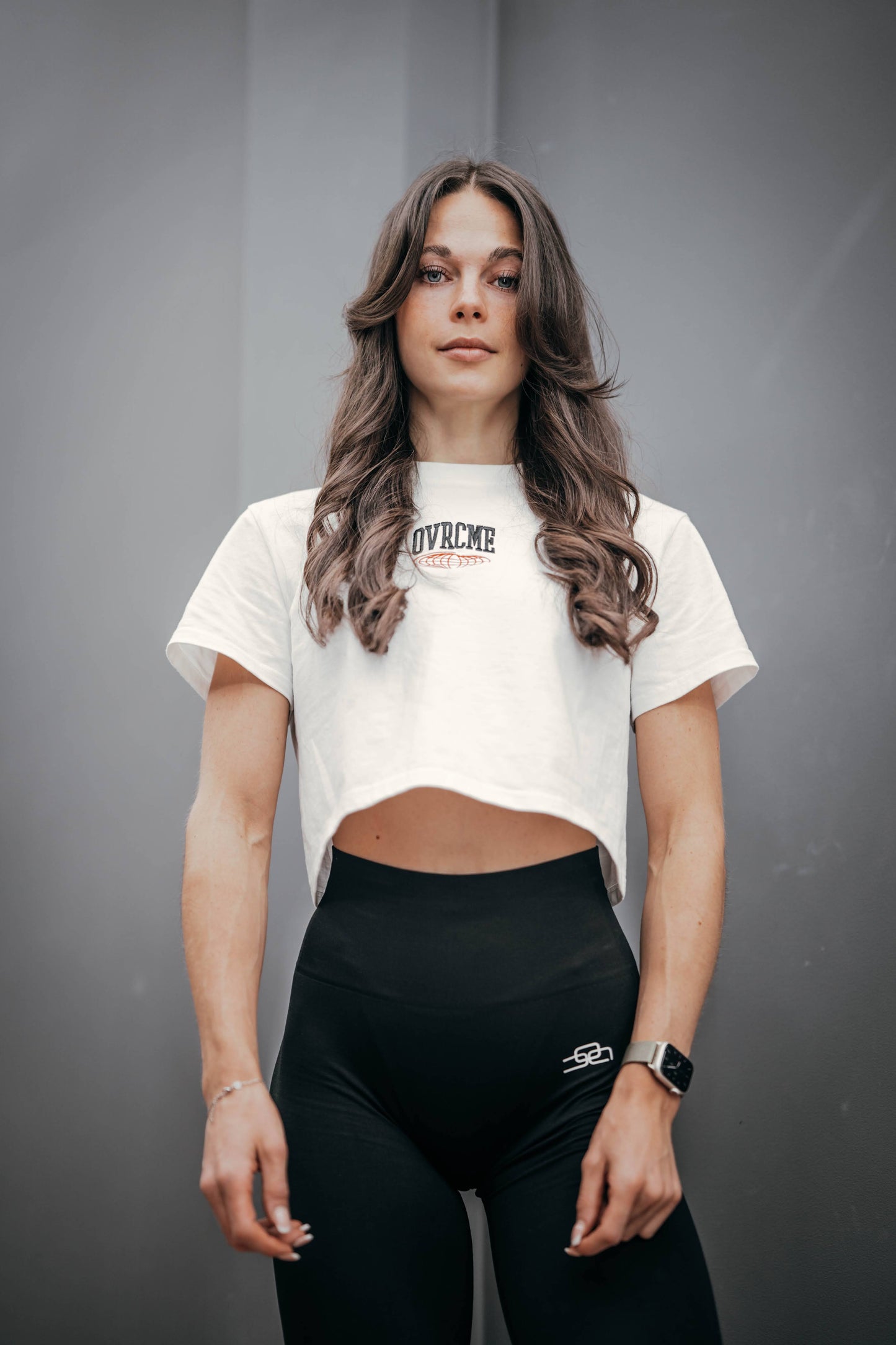 ELEVATE Performance Club - Sky Crop-Top (white) - OVRCME ATHLETICS