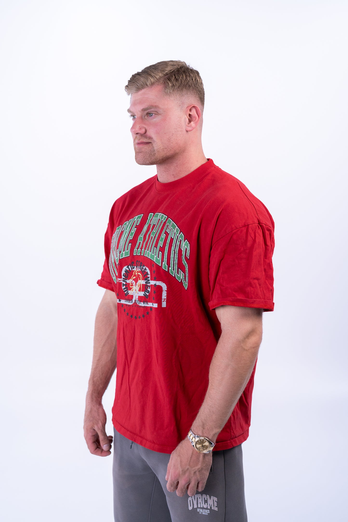DROP02 C.D.W. Collection Oversize T Shirt Design III (fire-red) - OVRCME ATHLETICS