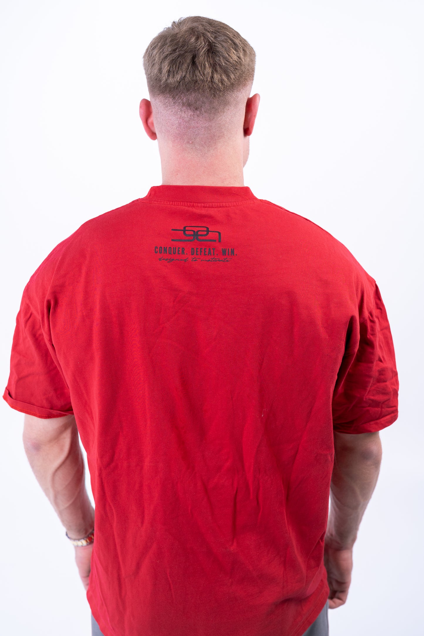DROP02 C.D.W. Collection Oversize T Shirt Design III (fire-red) - OVRCME ATHLETICS