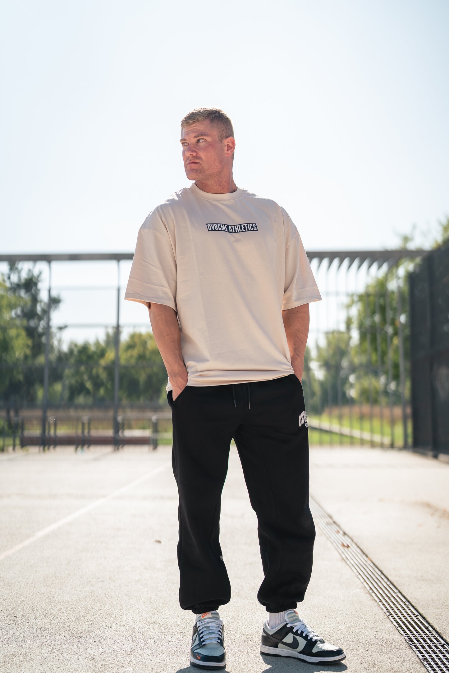 DROP02 C.D.W. Collection Oversize T Shirt Design II (beige) - OVRCME ATHLETICS