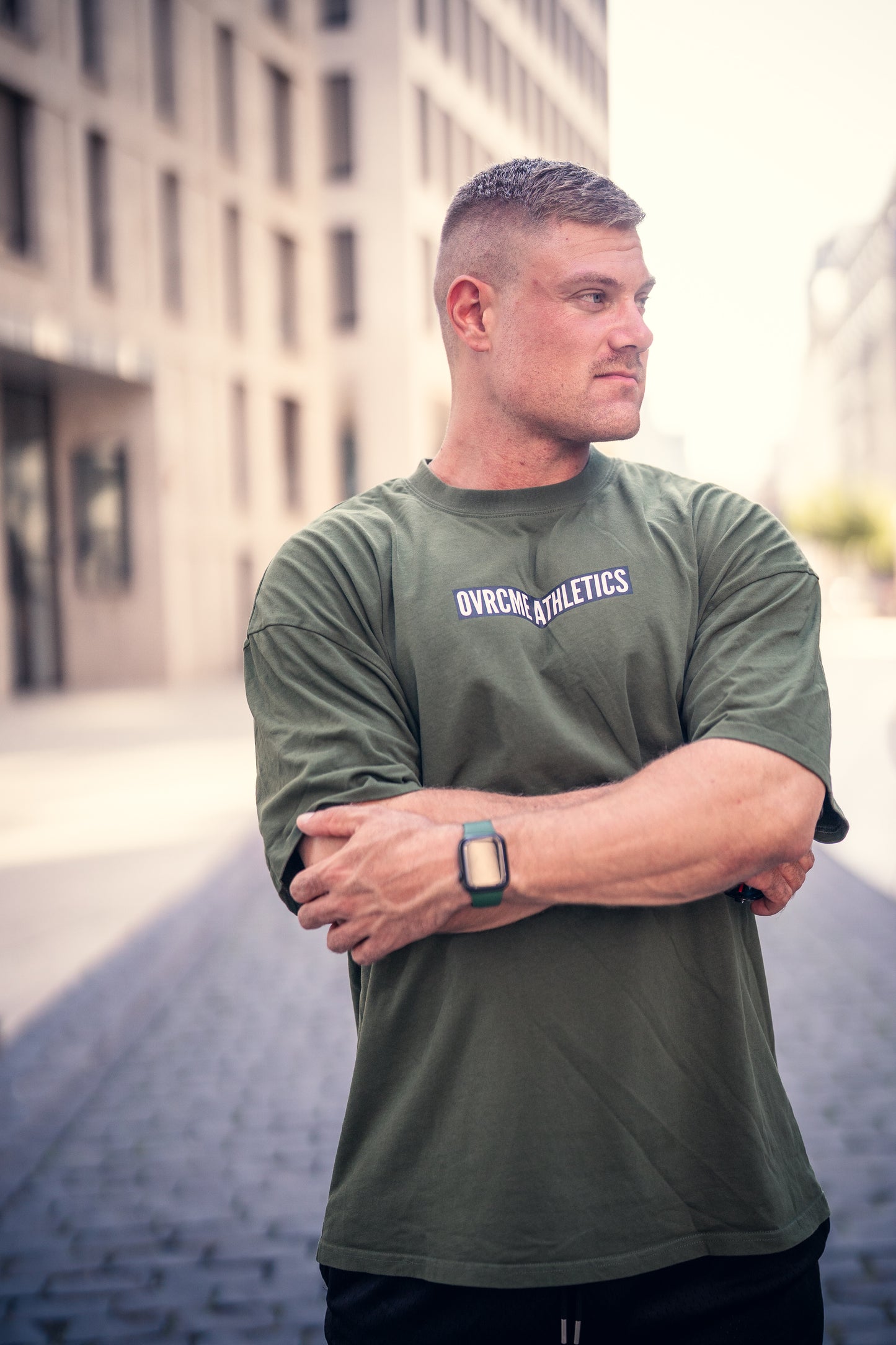 DROP02 C.D.W. Collection Oversize T Shirt Design II (dust-green) - OVRCME ATHLETICS