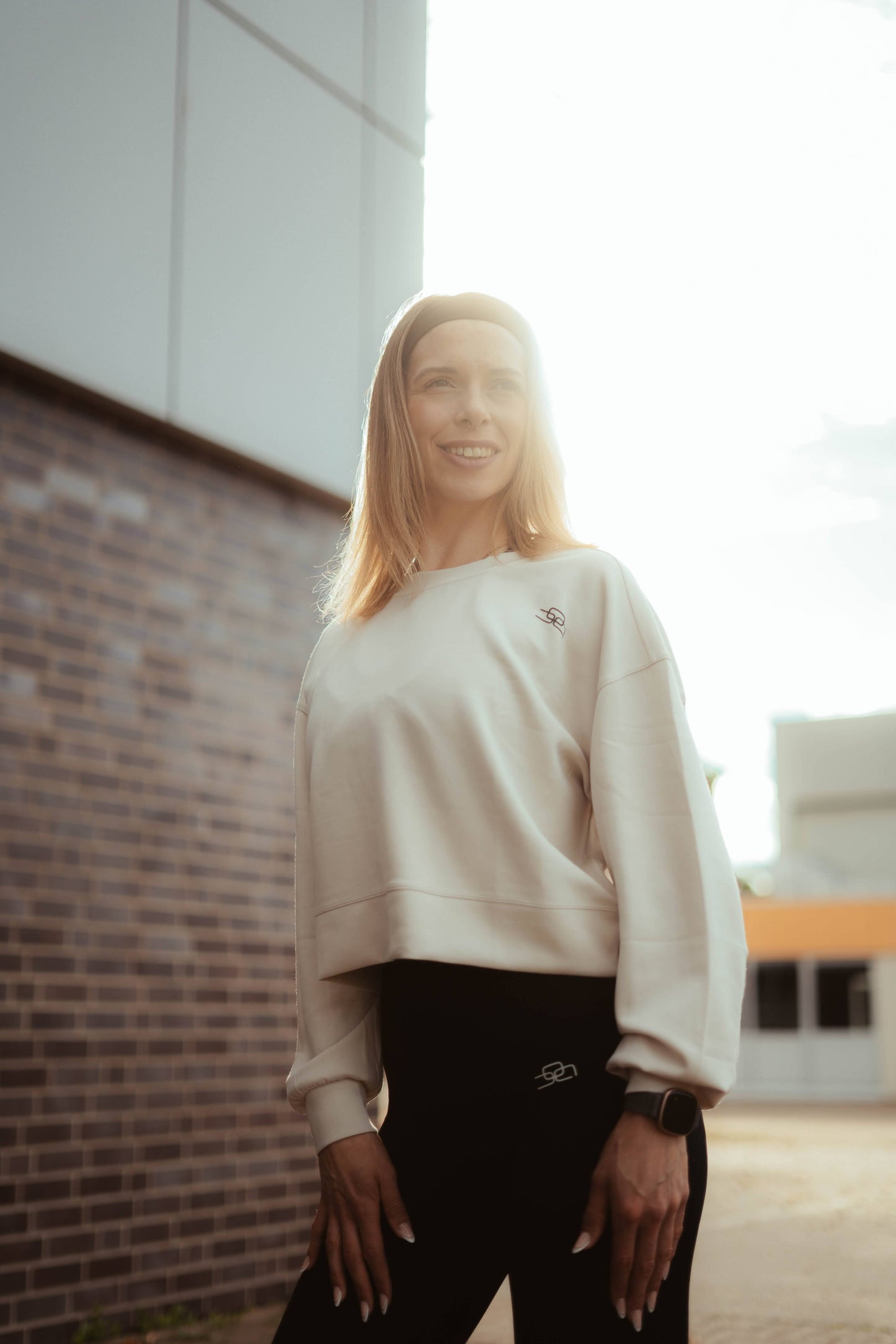 Womens Cropped Sport-Crewneck (pearly-white) - OVRCME ATHLETICS