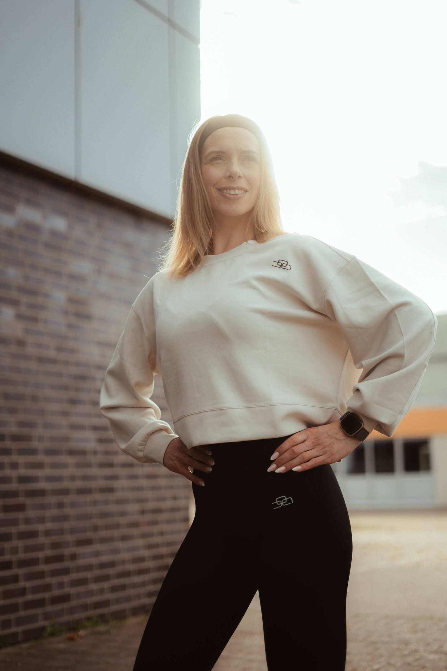 Womens Cropped Sport-Crewneck (pearly-white) - OVRCME ATHLETICS