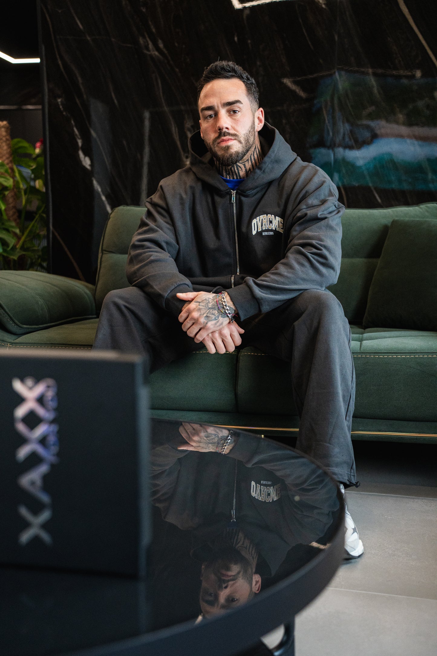 STATEMENT lightweight ZIP Hoody (asphalt grey)
