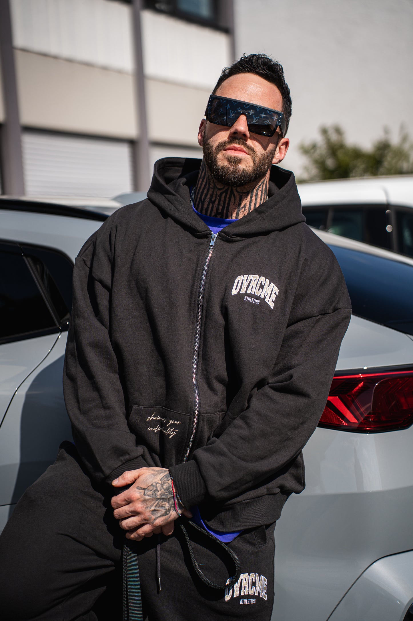 STATEMENT lightweight ZIP Hoody (asphalt grey) - OVRCME ATHLETICS