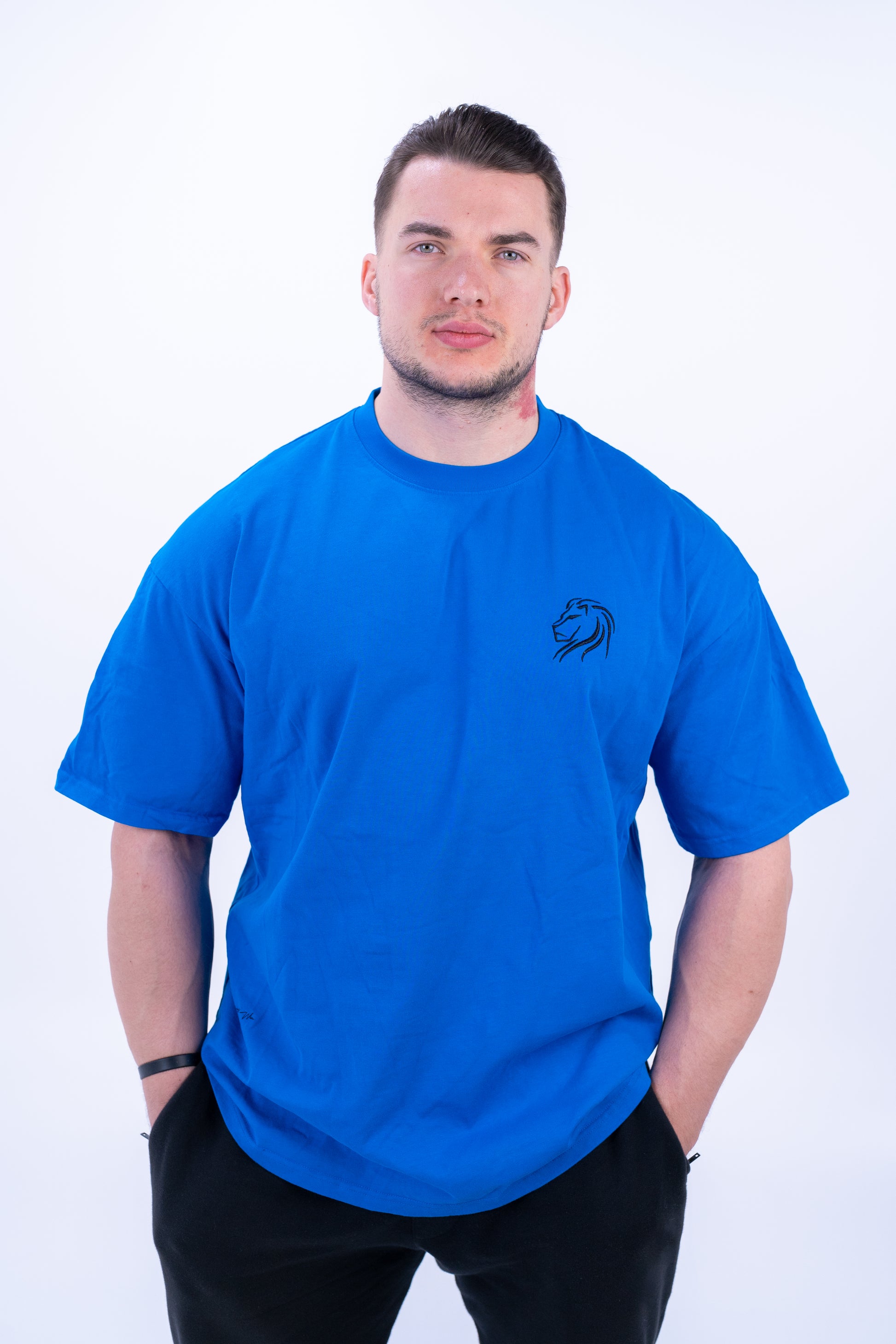 DROP03 Become the Lion Collection Back Statement Shirt (ocean) - OVRCME ATHLETICS