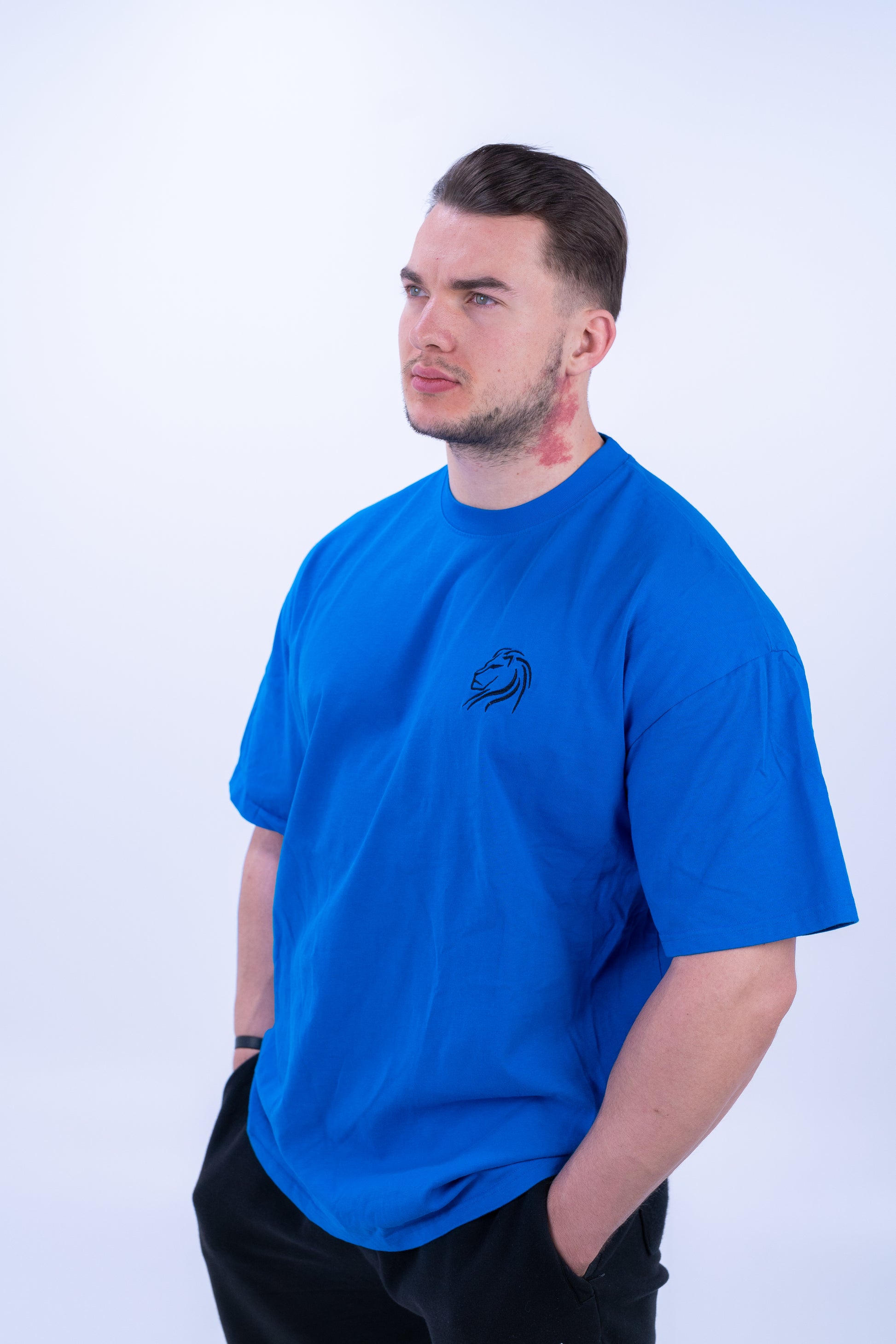 DROP03 Become the Lion Collection Back Statement Shirt (ocean) - OVRCME ATHLETICS