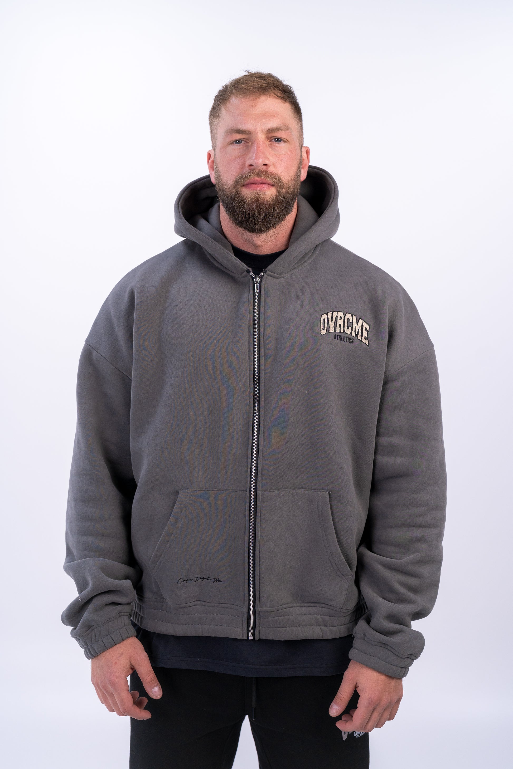 DROP03 OVRCME STATEMENT Premium ZIP Hoody (anthrazit) - OVRCME ATHLETICS