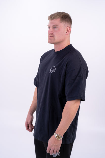 DROP03 Become the Lion Collection Back Statement Shirt (charcoal) - OVRCME ATHLETICS