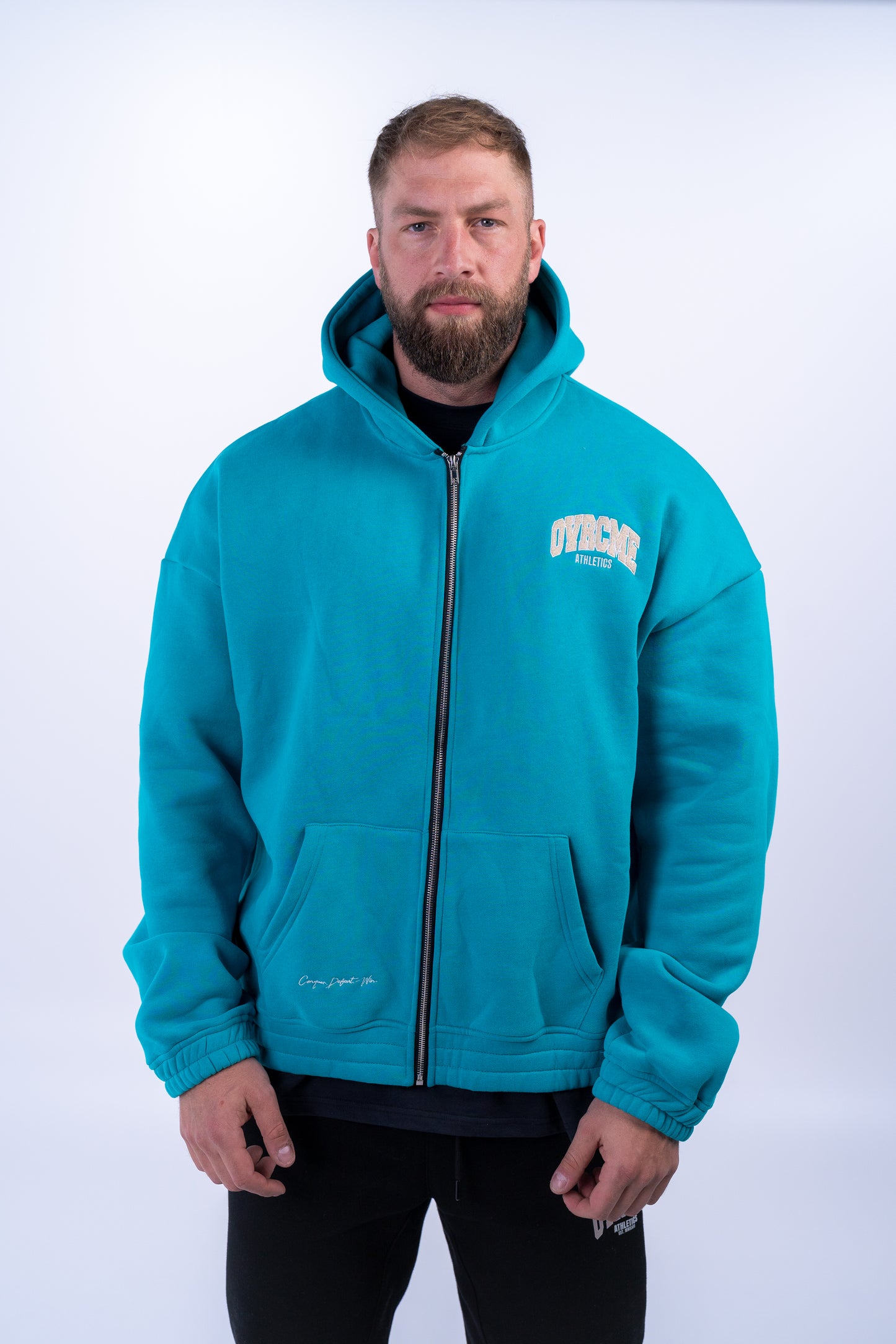 DROP03 OVRCME STATEMENT Premium ZIP Hoody (türkis) - OVRCME ATHLETICS