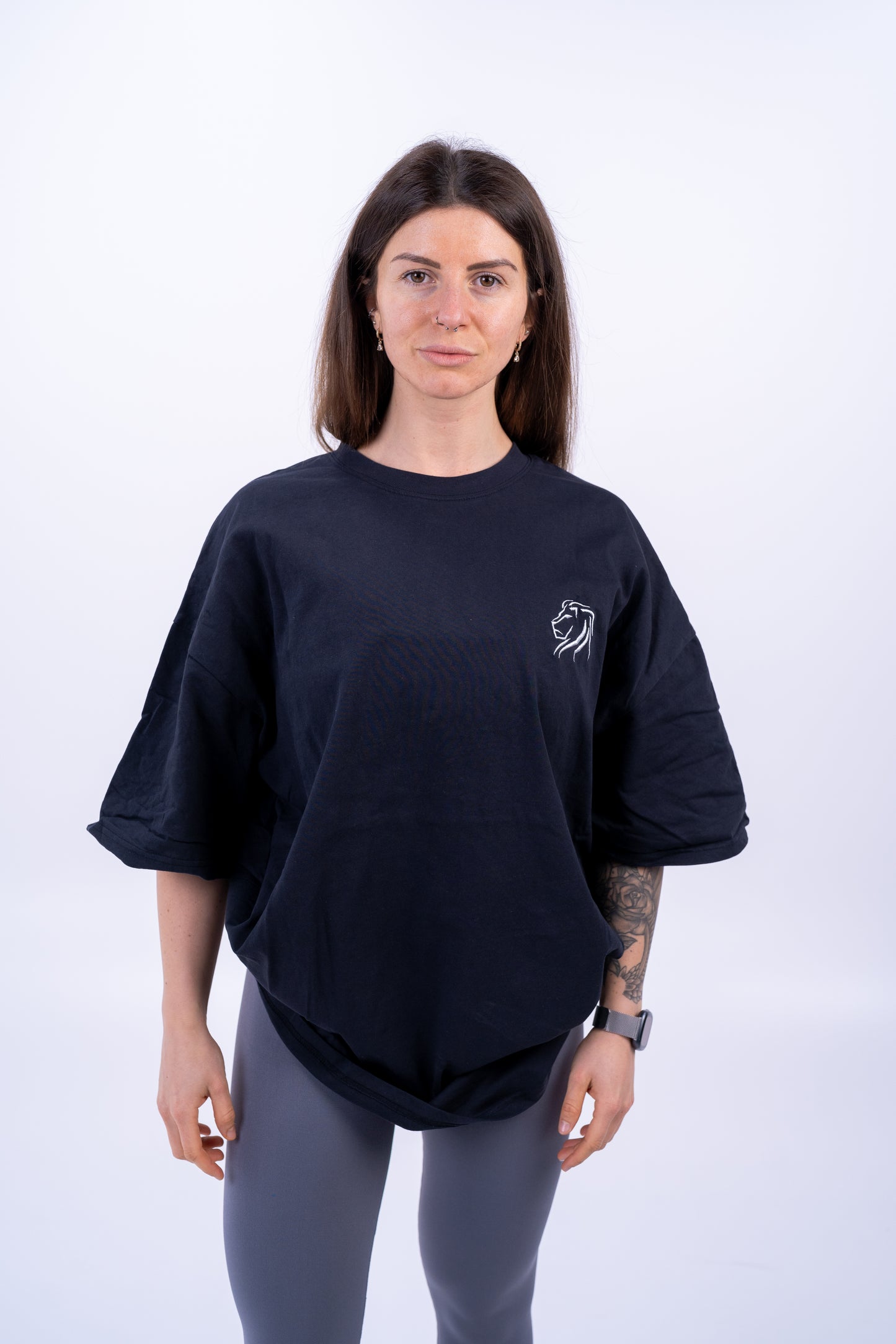 DROP03 Become the Lion Collection Back Statement Shirt (charcoal) - OVRCME ATHLETICS