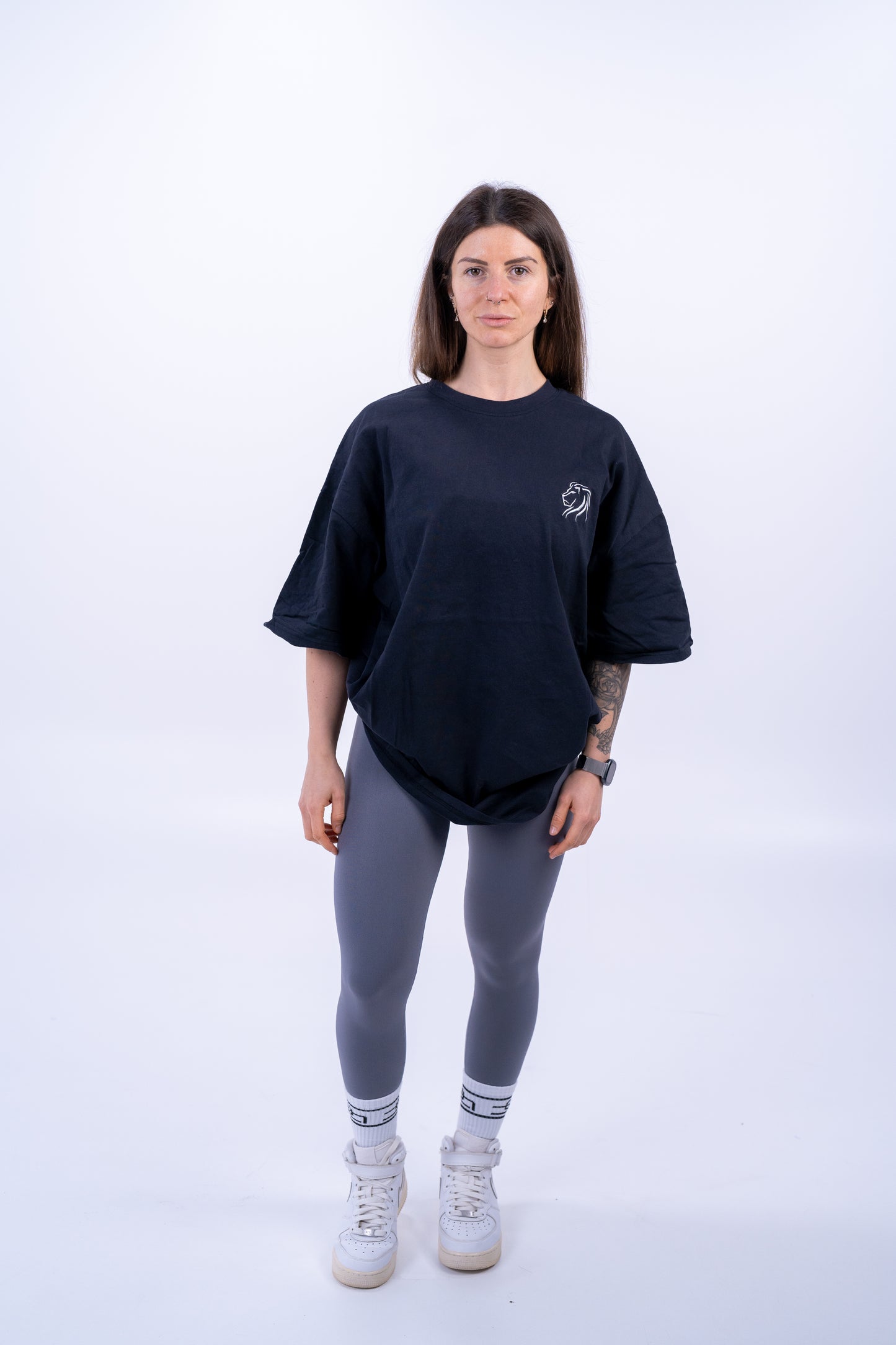 DROP03 Become the Lion Collection Back Statement Shirt (charcoal) - OVRCME ATHLETICS