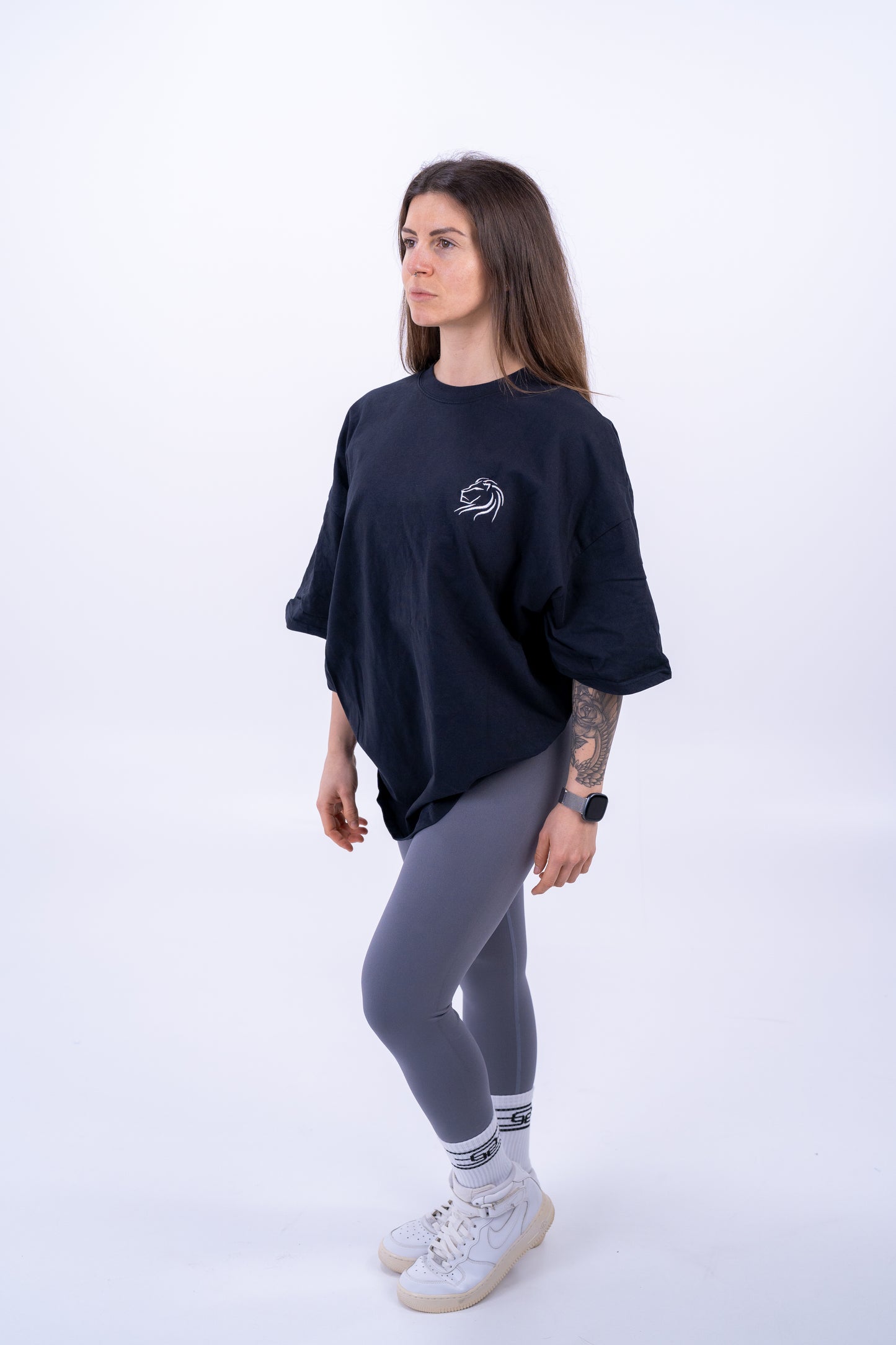 DROP03 Become the Lion Collection Back Statement Shirt (charcoal) - OVRCME ATHLETICS