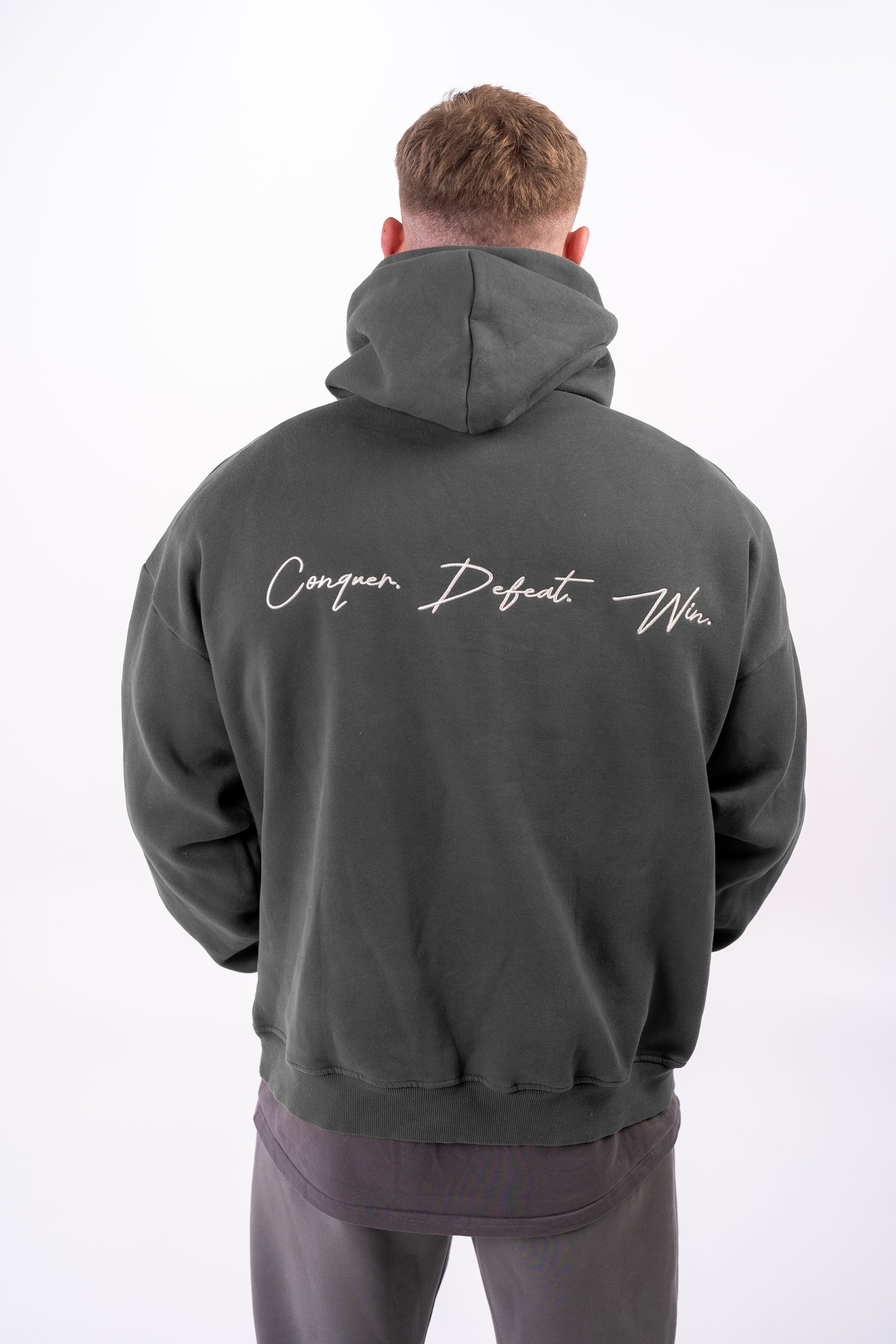 DROP02 DUST-GREEN OVRCME Premium STATEMENT Hoody - OVRCME ATHLETICS