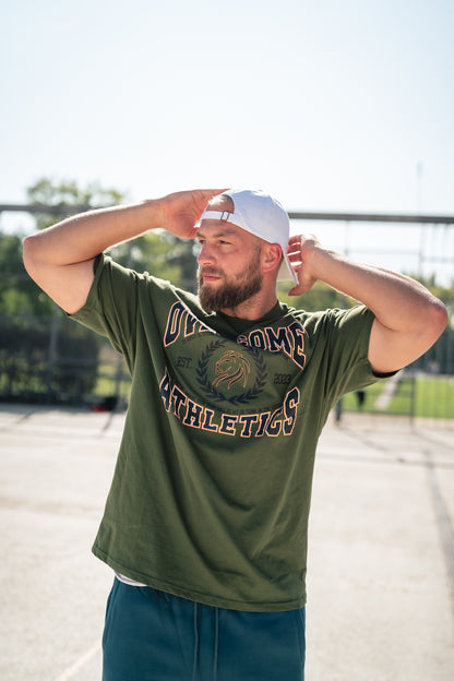 DROP02 C.D.W. Collection Oversize T Shirt Design I (dust-green) - OVRCME ATHLETICS