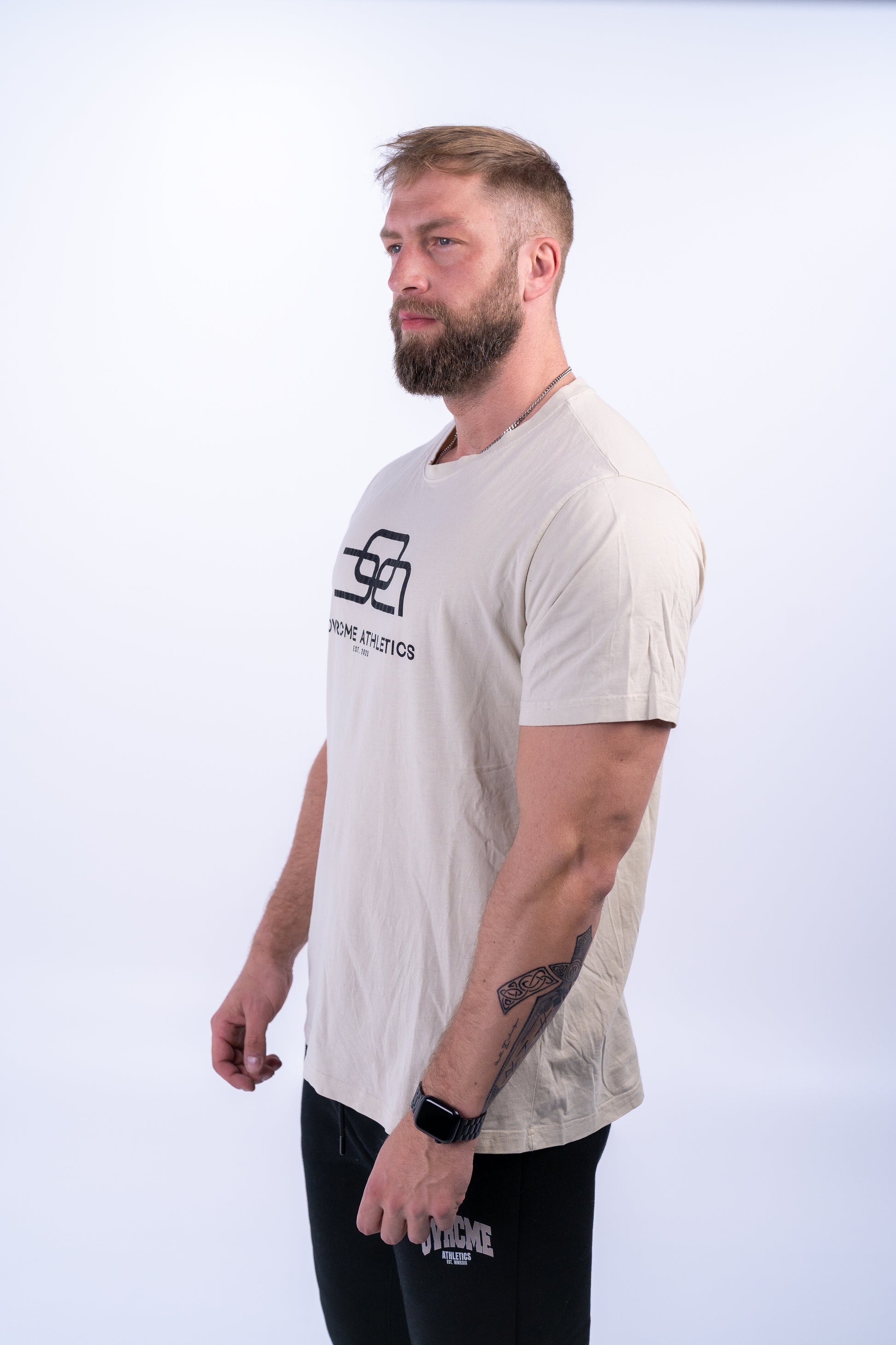 DROP01 Basic T Shirt v1 sand - OVRCME ATHLETICS