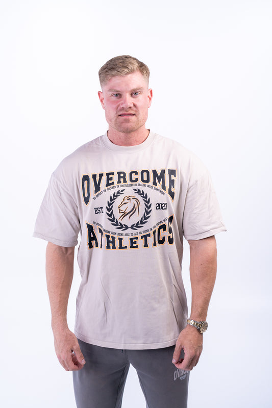 DROP02 C.D.W. Collection Oversize T Shirt Design I (beige) - OVRCME ATHLETICS