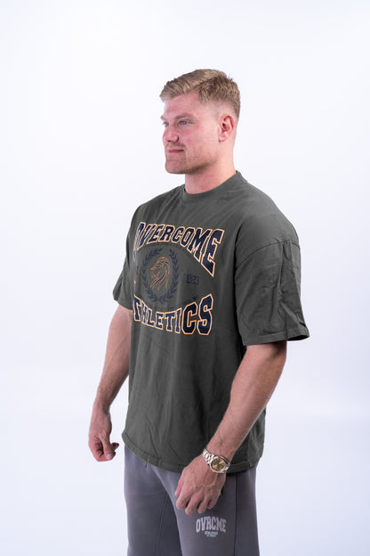 DROP02 C.D.W. Collection Oversize T Shirt Design I (dust-green) - OVRCME ATHLETICS