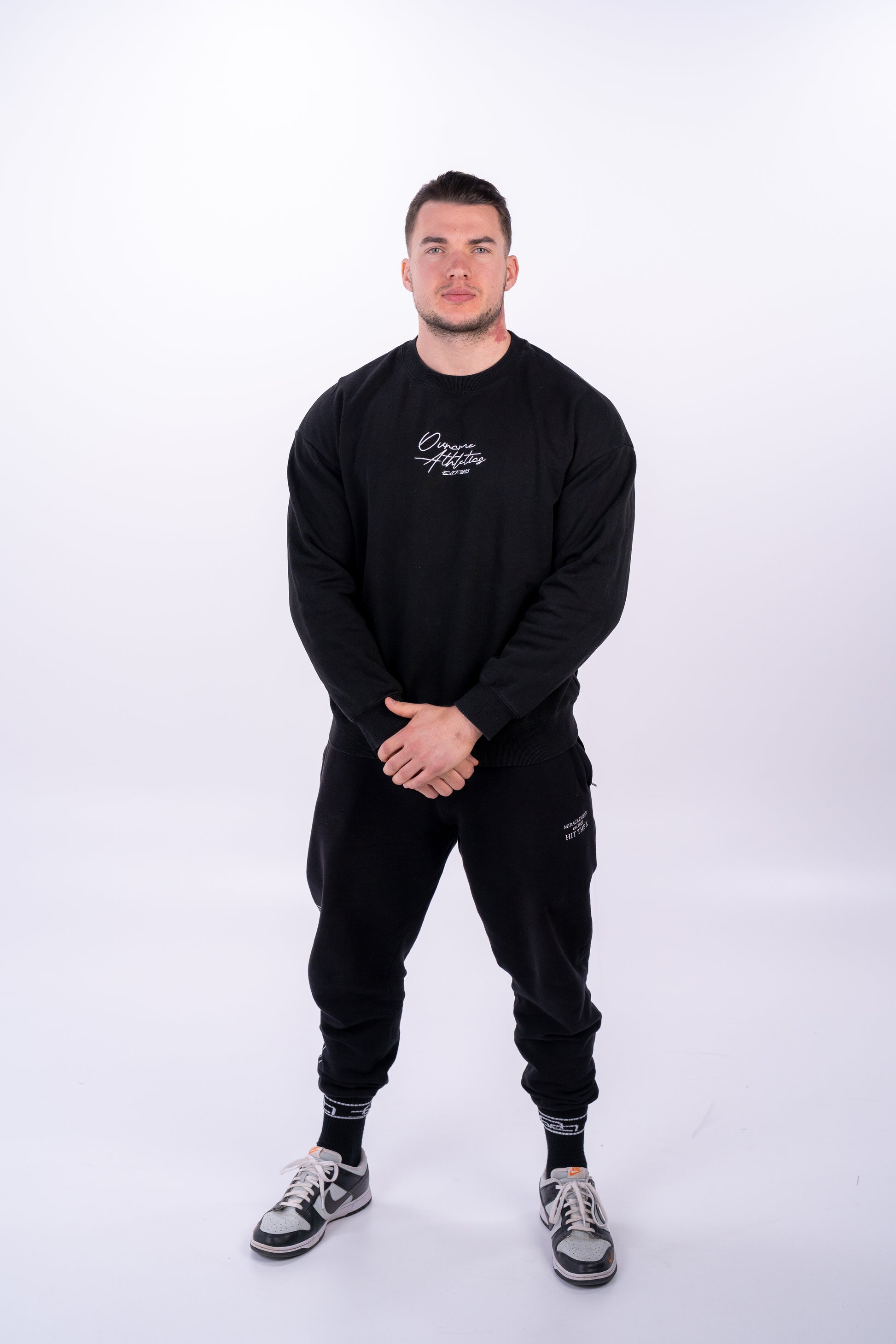 DROP02 Basic Crewneck-Sweater v2 (black) - OVRCME ATHLETICS