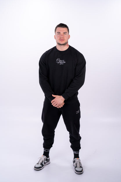 DROP02 Basic Crewneck-Sweater v2 (black) - OVRCME ATHLETICS