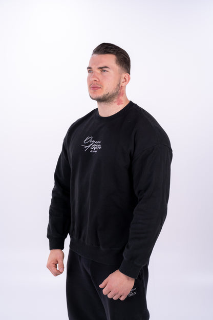 DROP02 Basic Crewneck-Sweater v2 (black) - OVRCME ATHLETICS