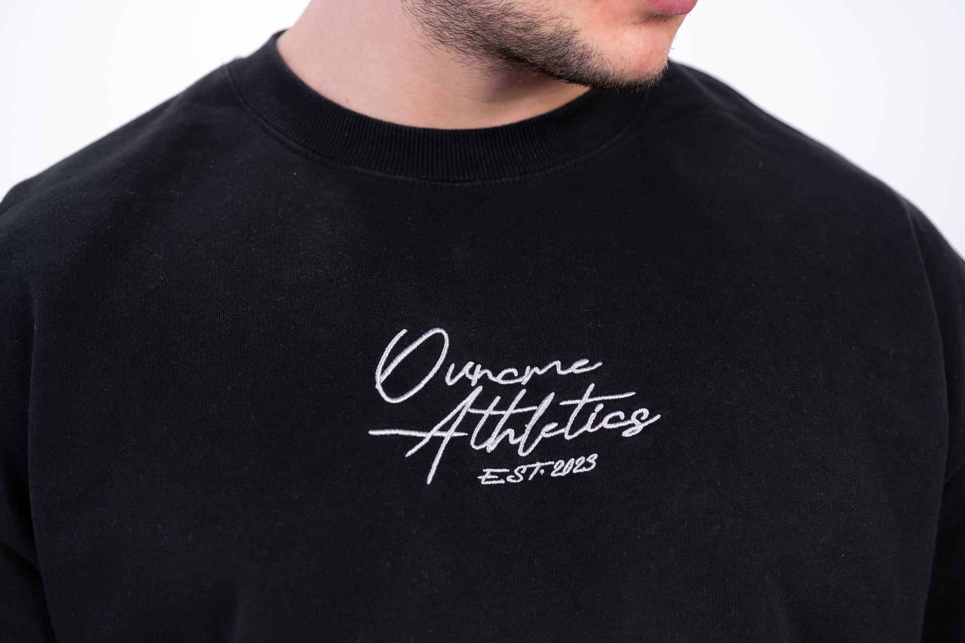 DROP02 Basic Crewneck-Sweater v2 (black) - OVRCME ATHLETICS