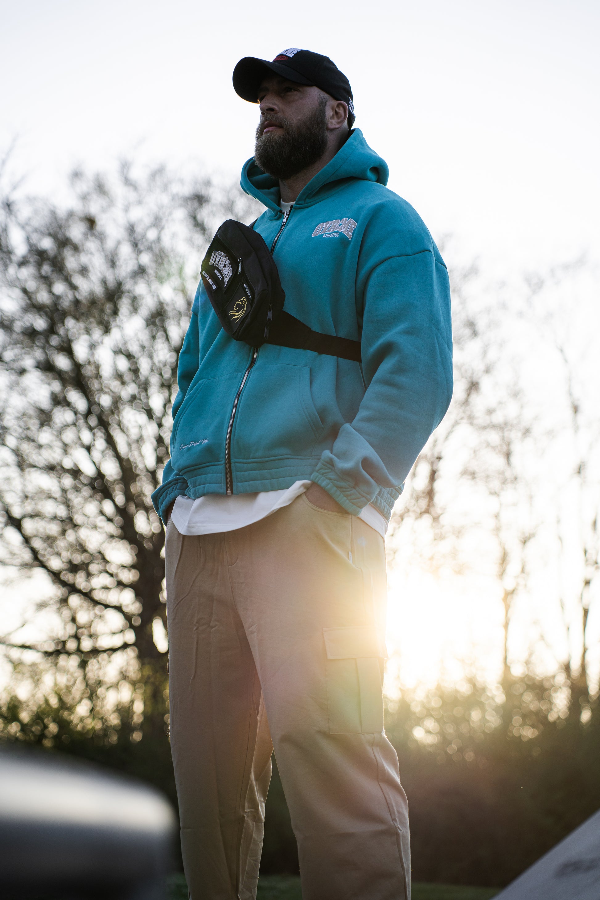 DROP03 OVRCME STATEMENT Premium ZIP Hoody (türkis) - OVRCME ATHLETICS