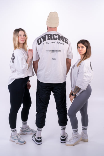 DROP01 OVRCME designed to motivate STATEMENT T Shirt white - OVRCME ATHLETICS