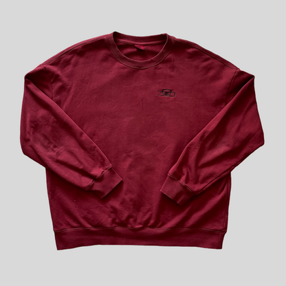 DROP02 Become the Lion Crewneck-Sweater (wine-red) - OVRCME ATHLETICS