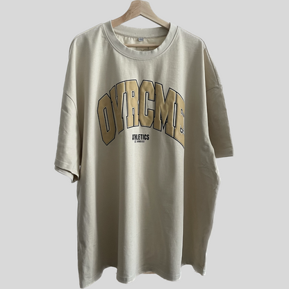 DROP01 OVRCME STATEMENT T Shirt sand - OVRCME ATHLETICS