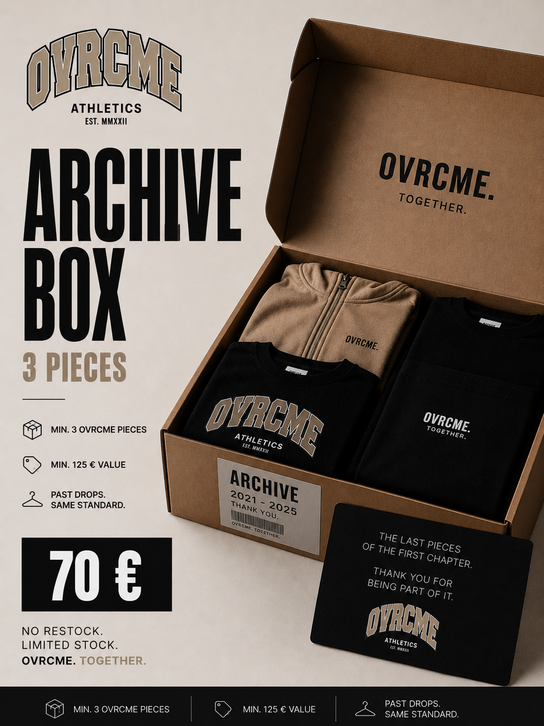 OVRCME ARCHIVE BOX — 3 PIECES