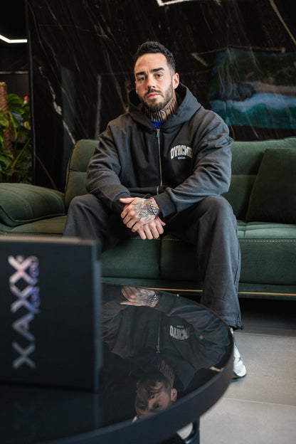 STATEMENT lightweight ZIP Hoody (asphalt grey)