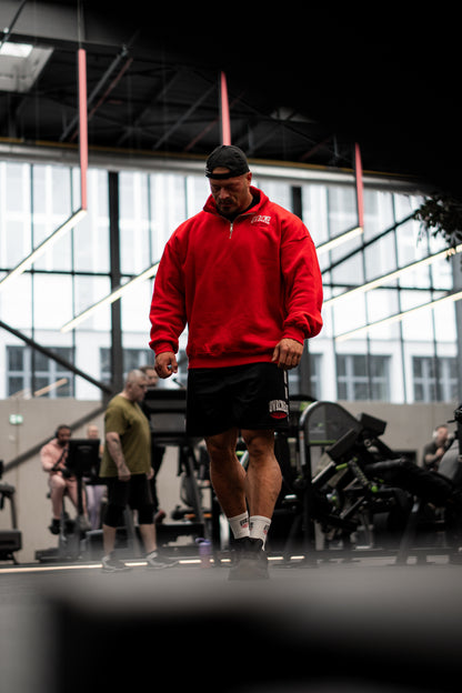 ELEVATE Performance Club 1/4 ZIP-Pullover (inferno-red)