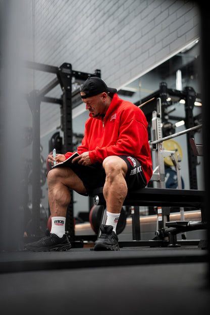 ELEVATE Performance Club 1/4 ZIP-Pullover (inferno-red)