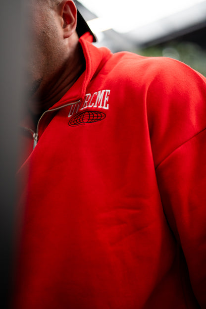 ELEVATE Performance Club 1/4 ZIP-Pullover (inferno-red)