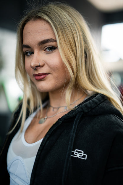 Cropped Hoodie Jacke (acid anthrazit) - OVRCME ATHLETICS