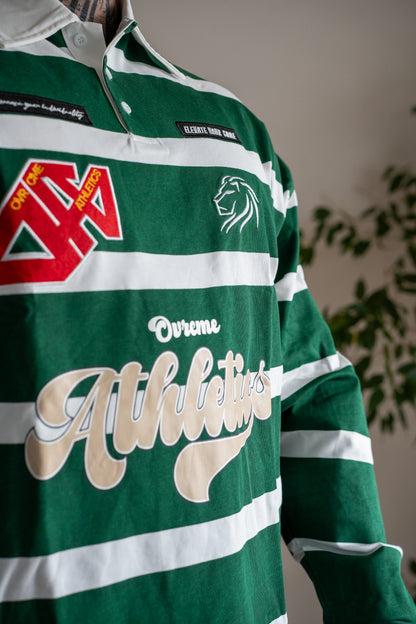 Athletics Rugby Polo Longsleeve – white/green