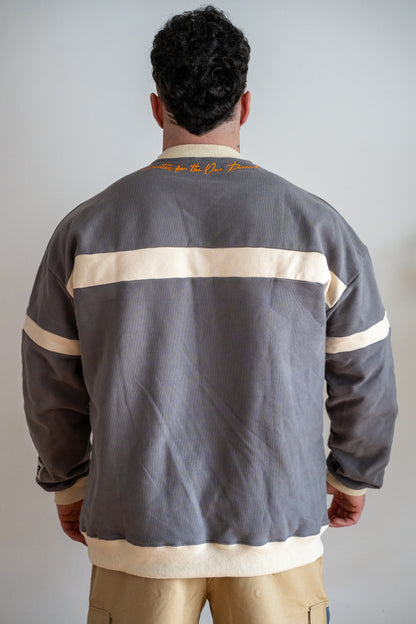 ATHLETICS Crewneck (grey/ecru) - Sweatshirt mit Stickerei