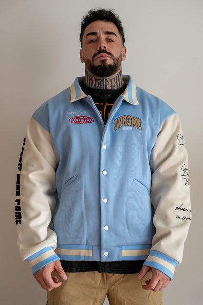 College Jacke "Athletics” (Baby Blue/Cream) - Jacke mit Stickerei