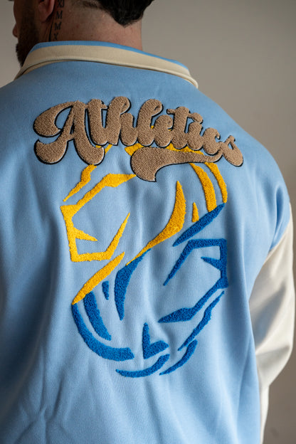 College Jacke "Athletics” (Baby Blue/Cream) - Jacke mit Stickerei