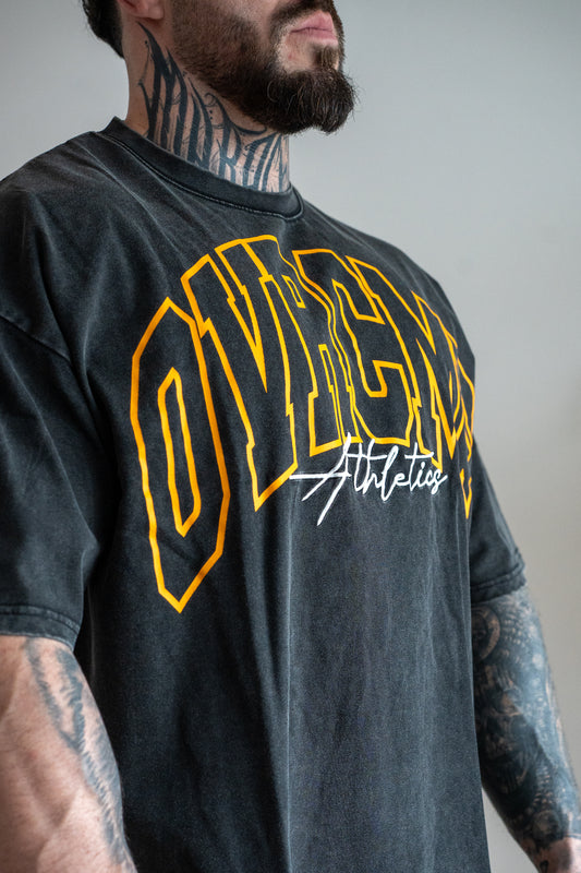 STATEMENT Washed Oversized T-Shirt – black