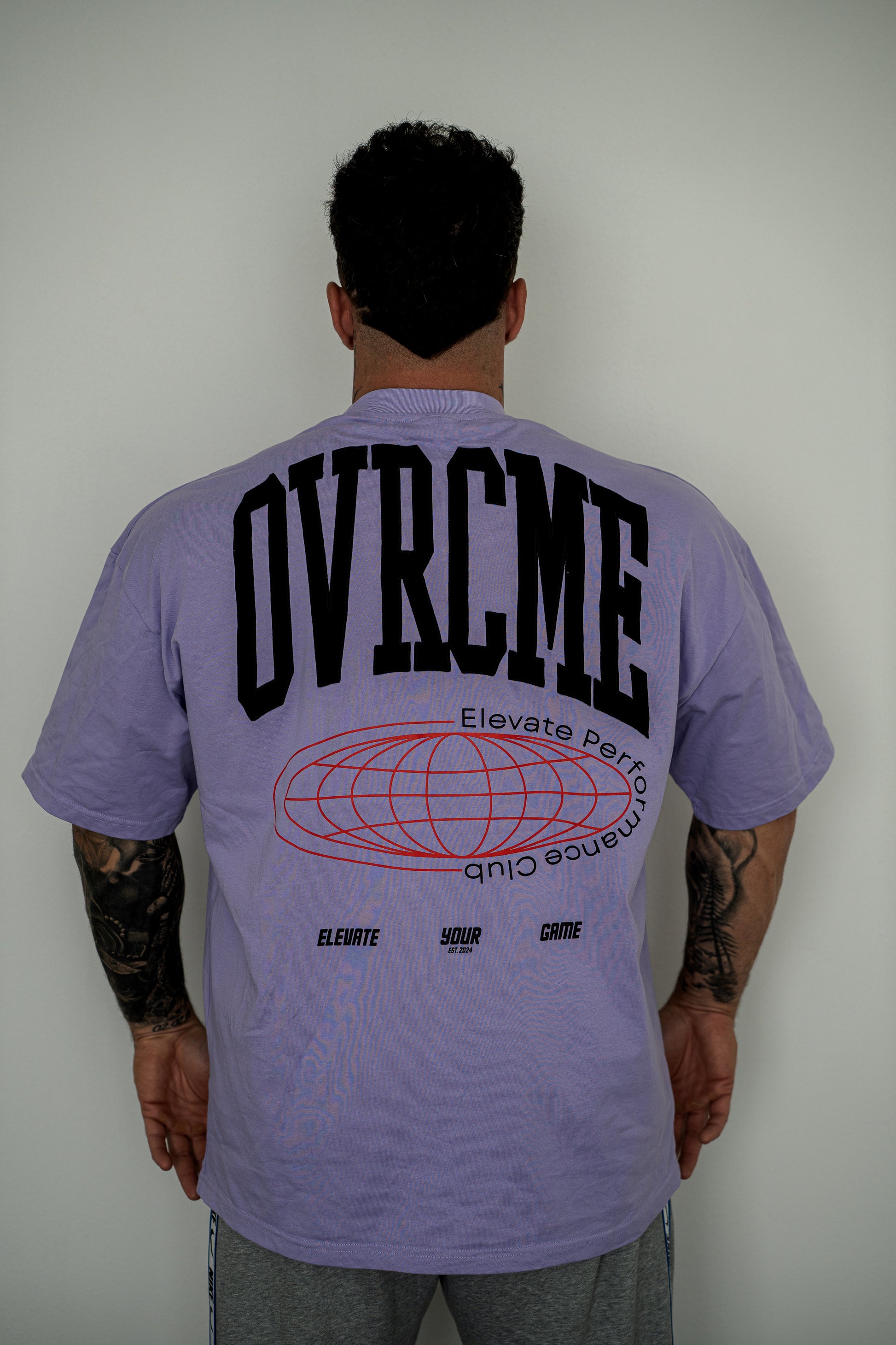 ELEVATE PERFORMANCE CLUB T Shirt (light-purple) - OVRCME ATHLETICS