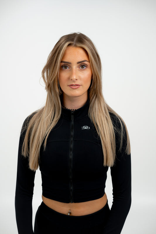 ELEVATE Intense Cropped Jacket (black) - OVRCME ATHLETICS