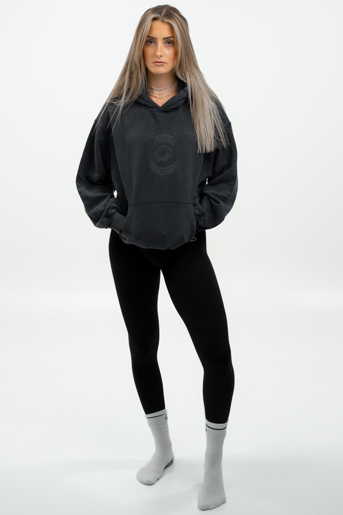 Become the Lion Clean-Hoody (dark-grey) - OVRCME ATHLETICS