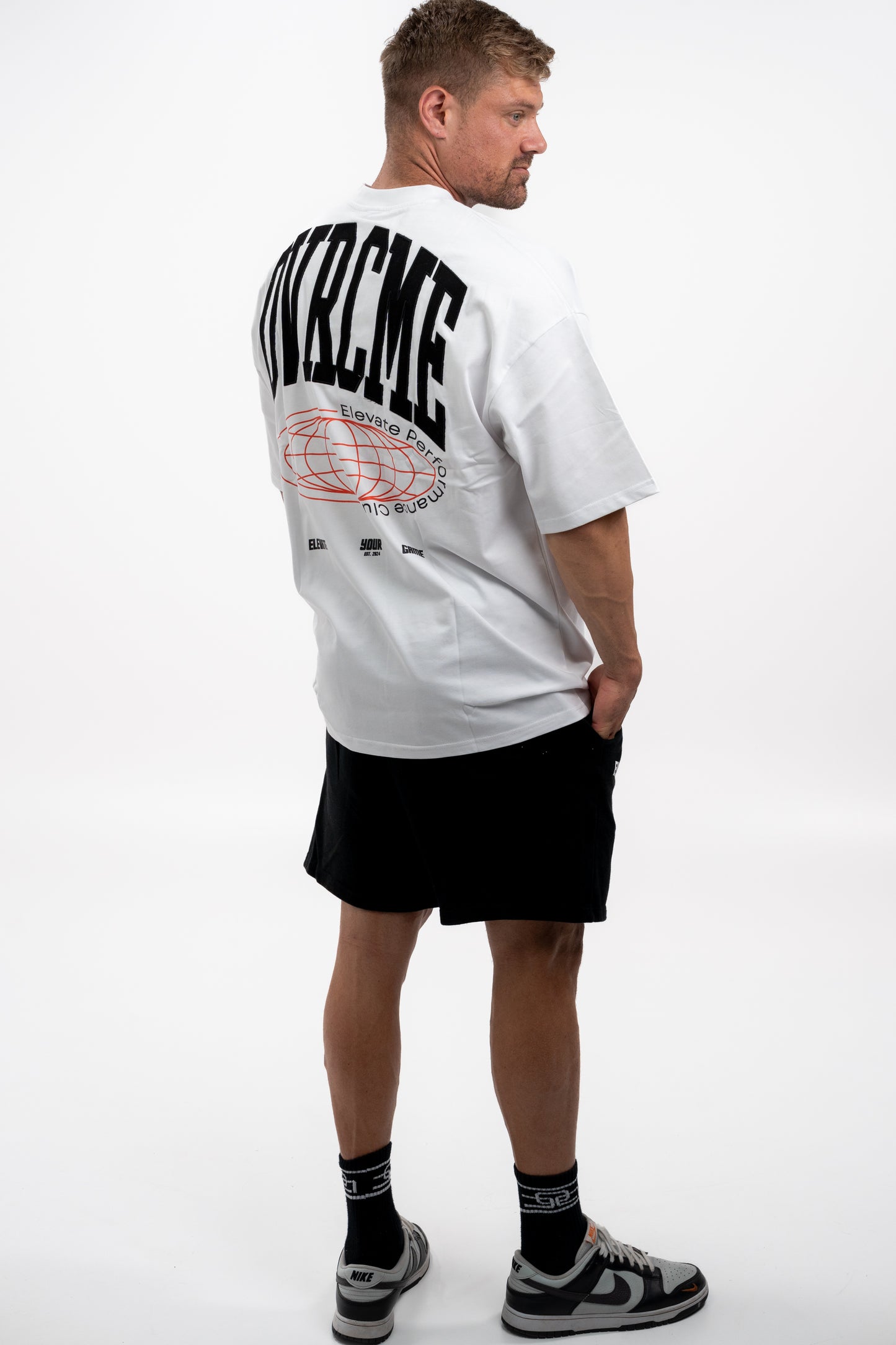 ELEVATE PERFORMANCE CLUB T Shirt (white) - OVRCME ATHLETICS