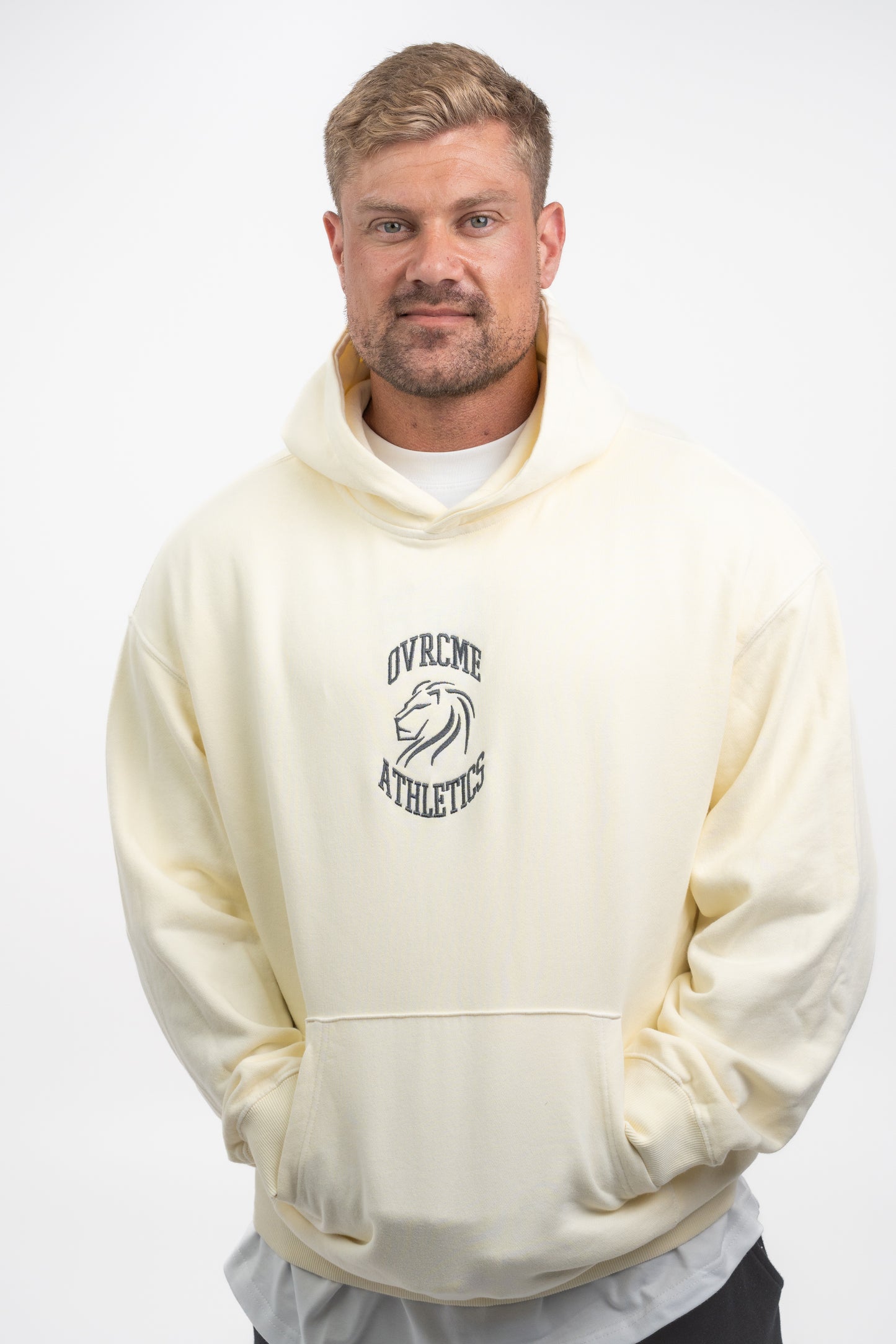 Become the Lion Clean-Hoody (mustard-yellow) - OVRCME ATHLETICS