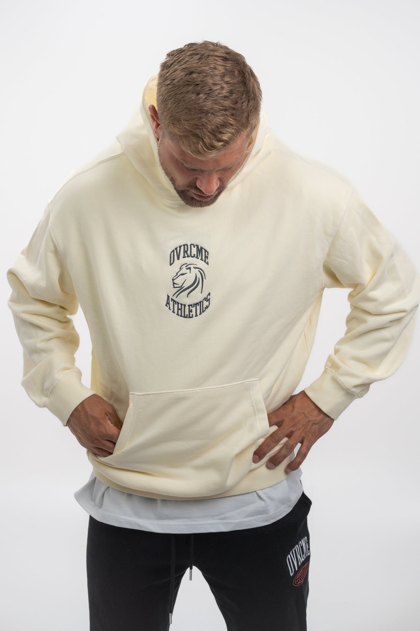 Become the Lion Clean-Hoody (mustard-yellow) - OVRCME ATHLETICS