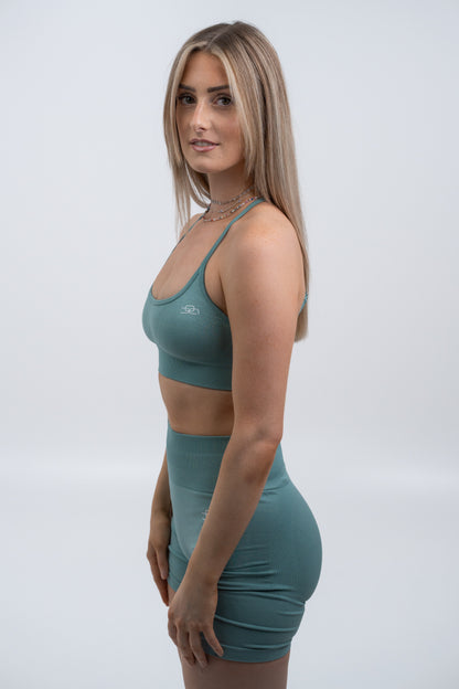 ELEVATE Essential Sports Bra (base-green) - OVRCME ATHLETICS