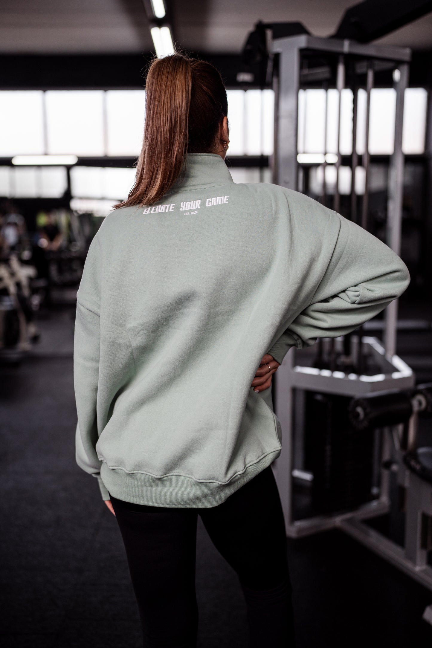 ELEVATE Performance Club 1/4 ZIP-Pullover (mint)