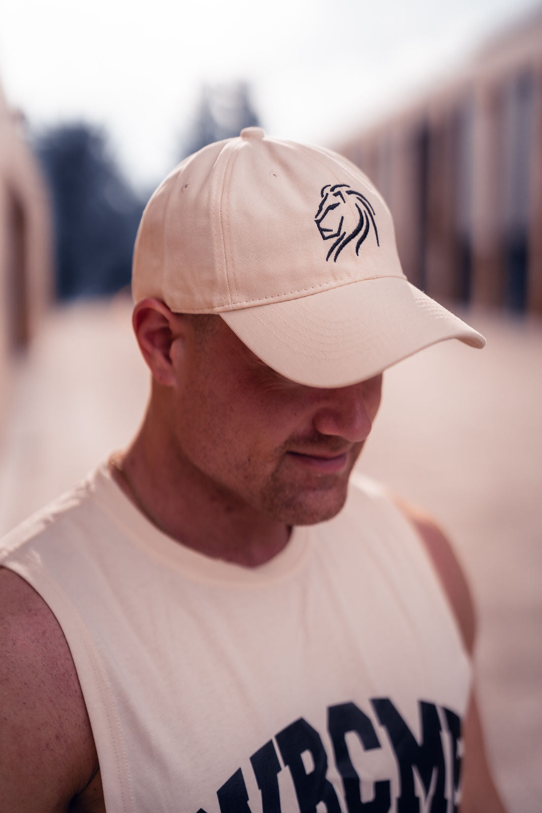 SUMMER-DROP Become the Lion Baseball Cap sand - OVRCME ATHLETICS